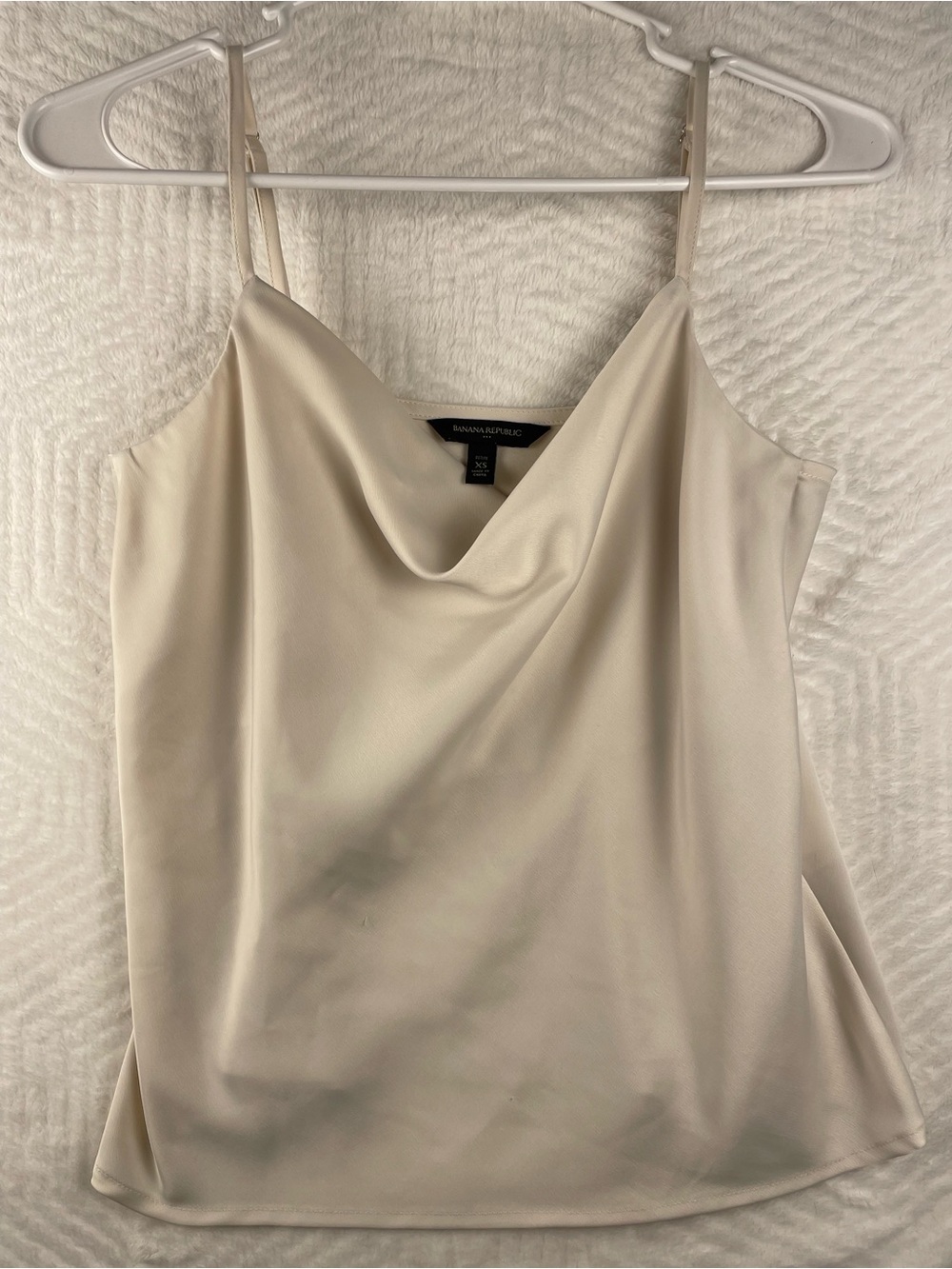 Banana Republic Cream Satin Cowl Neck Camisole